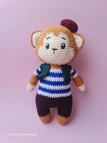 دمية القرد الكروشيه