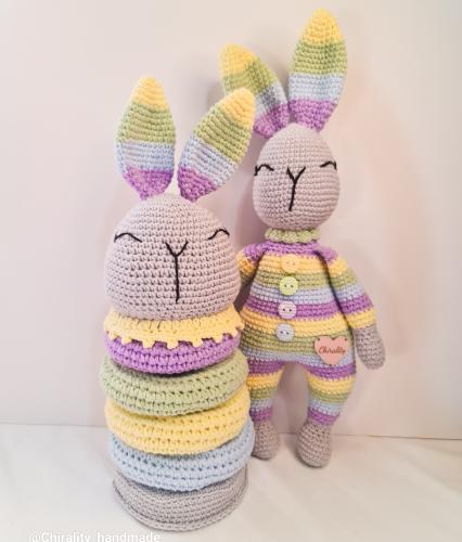 دمية الارنوب مع لعبة الحلقات