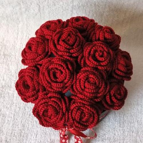 باقة ورد كروشية 10 وردات