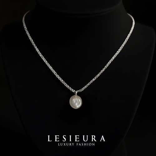 سلسال بيرلا من الفضة واللؤلؤ الطبيعي