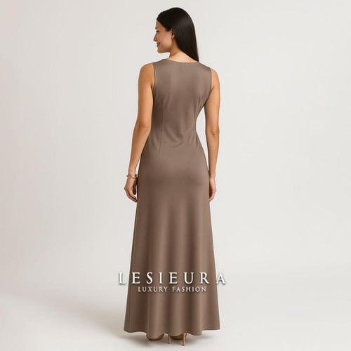 فستان عبايه إيفانا البني