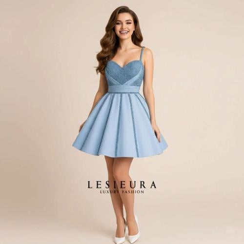 فستان سهره بلو غليتر المميز