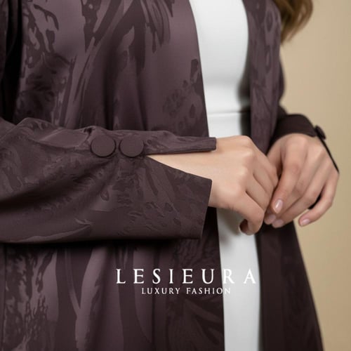 عبايه موكا إليغَنس مع فستان عبايه