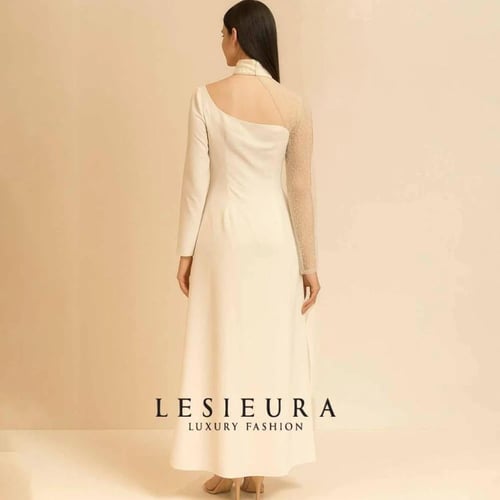 فستان سهره بيانكا الابيض الفاخر