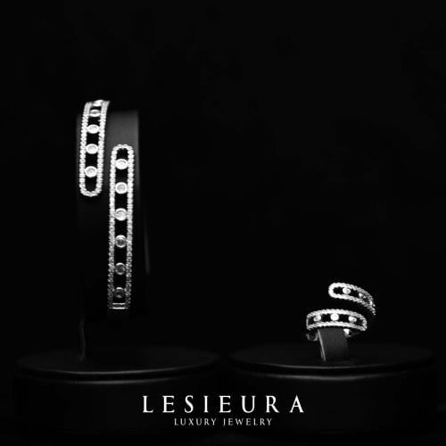 طقم اسوره وخاتم زركون شبيه الالماس