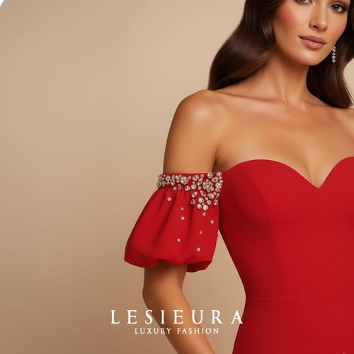 فستان سكارليت الاحمر المميز