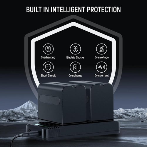 NEEWER NP-F970 2Pcs 7800mAh Replacement Batteries...