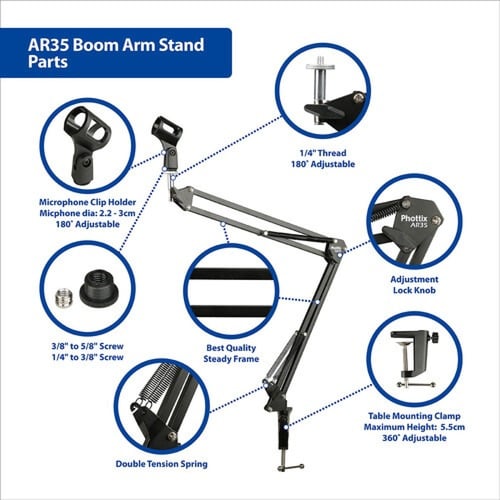 Phottix AR35 Boom Arm Stand