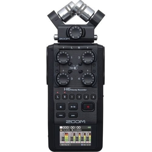 Zoom H6 All Black 6-Input / 6-Track Portable Handy...