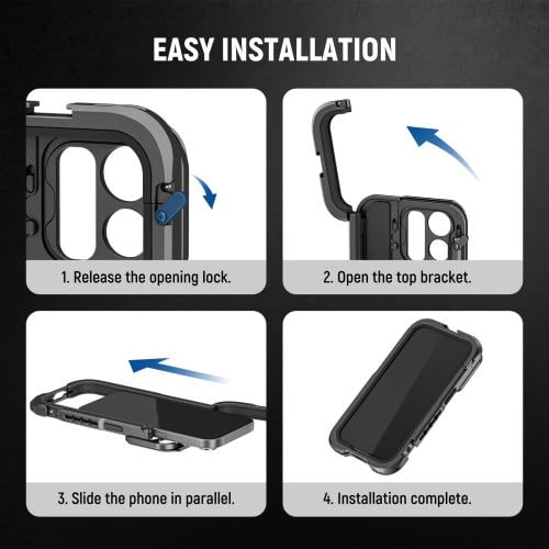 جهاز تشغيل فيديو بالهاتف مزود بمقابض مزدوجة ، متوا...