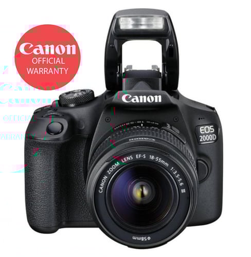 كاميرا كانون EOS 2000D DSLR مع عدسة 18-55 ملم