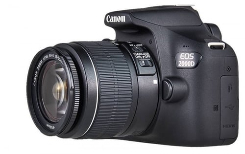 كاميرا كانون EOS 2000D DSLR مع عدسة 18-55 ملم
