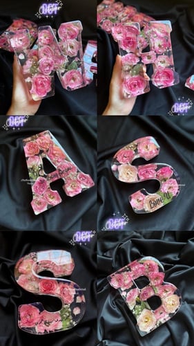 حفظ الورد الطبيعي داخل الريزن -حرف ريزن كل الالوان