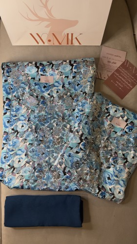 قماش طقم الام والبنت حرير