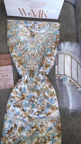 قماش مخور حرير مع قطعه شيفون ل اسفل المخور