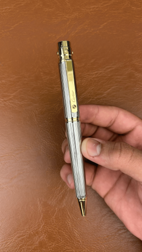 قلم كارتير سانتوس فضي - ذهبي