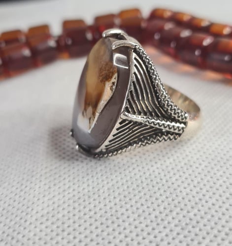 خاتم عقيق يماني مصور