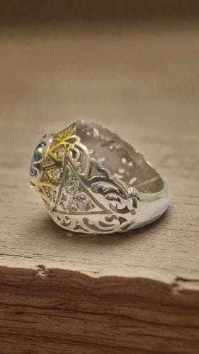 خاتم موزنايت مطعم بالزركون