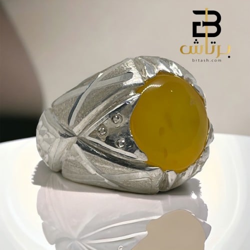 خاتم عقيق اصفر