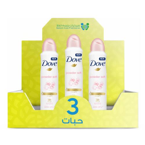 دوف مزيل عرق سبراي باودر سوفت 150 مل *3حبة | بوكس...