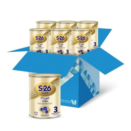 كرتون اس 26 جولد حليب أطفال المرحلة [ 3 ] - 6 × 80...