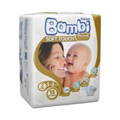بامبي حفايض اطفال 2 15 حبة/4