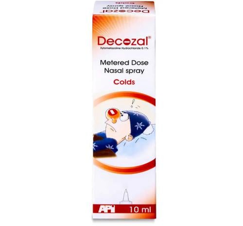 ديكوزال 0.1 % بخاخ للانف لتخفيف احتقان الأنف 10 مل