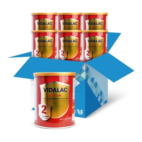 كرتون فيدالاك حليب أطفال رقم 2 من 6-12 شهر 6 علب ×...