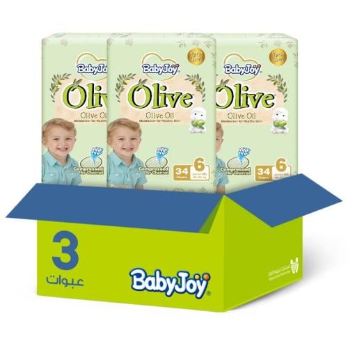 كرتون بيبي جوي حفاضات اطفال اوليف بزيت الزيتون مقا...