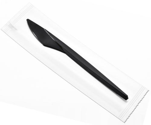 سكين طعام مغلف VIP اسود PP شد500حبه