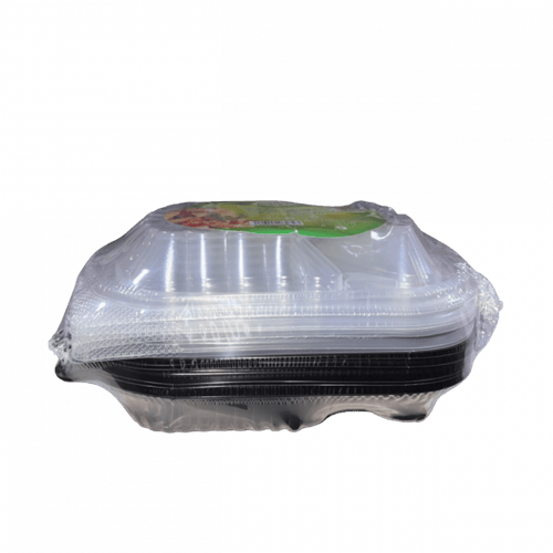 كرتون طبق مايكرويف ابوسهم مقسم 3- مغلف شد 20*6