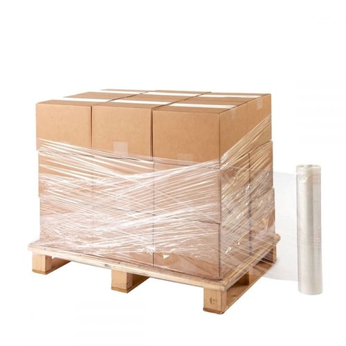 رول بلاستيك تغليف طبليات1500متر*23ميكرون تمدد 250...