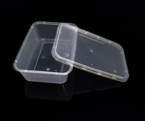 كرتون علبة ميكرويف مستطيل شفاف 650ملى شد300حبة