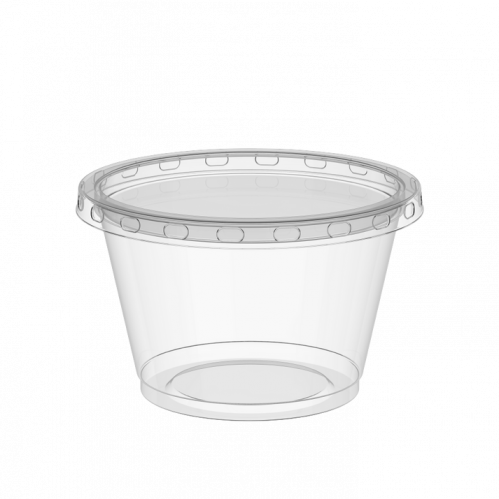 علبة سلطة كوزمو شفاف 4 اونص مع الغطاء شد20*100