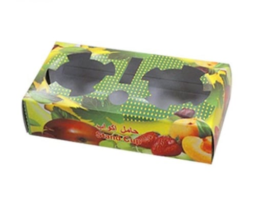 حامل اكواب 2 عين كرتون شد 250 حبة