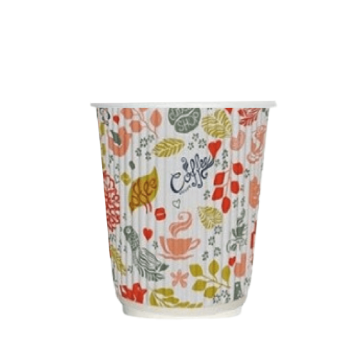 كاسات كبتشينو12ونص مموج وردي بدون غطاء شد20*25