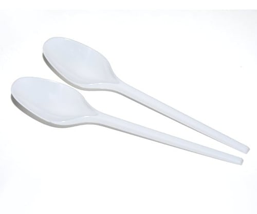 ملاعق بلاستيك PP ابيض عادي اتوماتيك شد 20*100 حبة