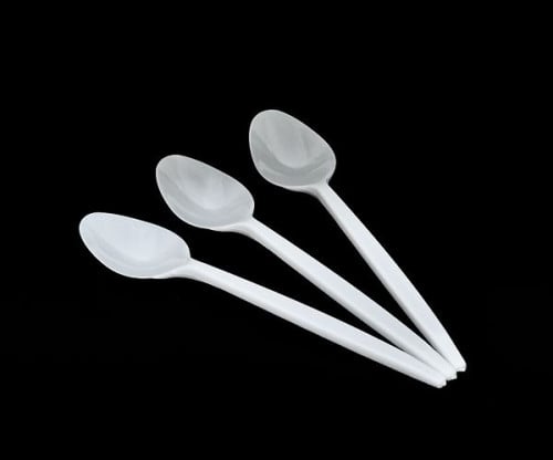 ملاعق بلاستيك ابوسهم صغير- ابيض - 10*100(1000 حبة)