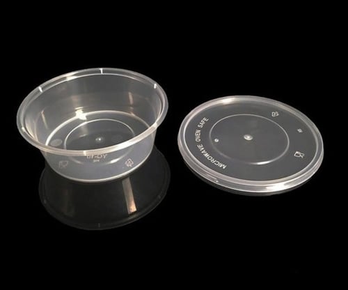 علبة سلطة ميكرويف مدور 10اونص شفاف شد450حبة