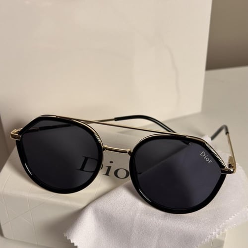 نظارة ديور ماستر بطار ذهبي