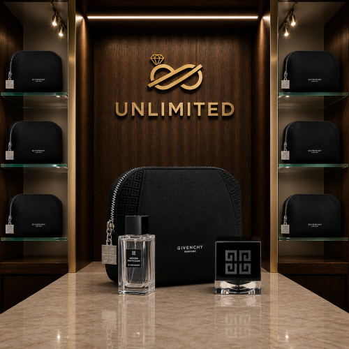 GIVENCHY PREMIUM POUCH BLCK-WITH LE SOIN NOIR CREAM-PARFUM
