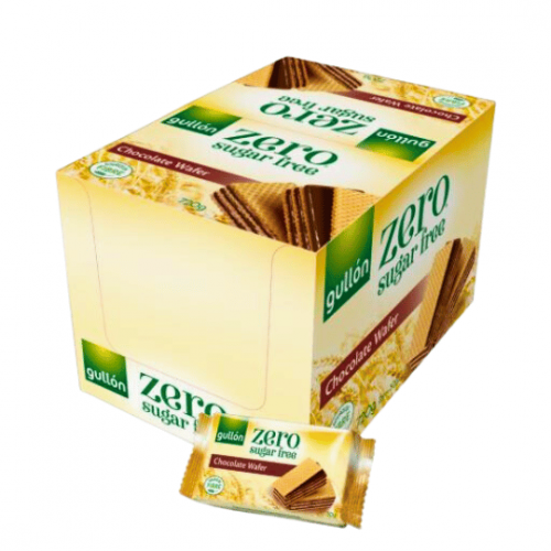 بسكويت ويفر محشو بالشوكولاته محلى بدون سكر مضاف -...