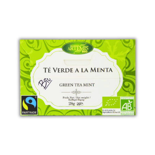 أكياس الشاي الأخضر بالنعناع العضوي 24جم
