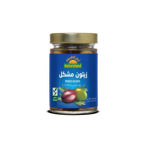 زيتون مشكل بماء ملحي عضوي - أرض الطبيعة