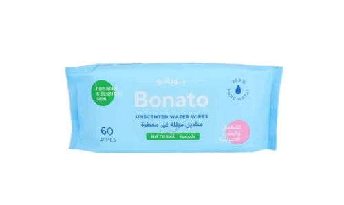 مناديل مبللة غير معطرة 60 منديل (بوناتو)