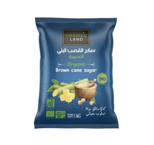 سكر القصب البني أورجانك لاند عضوي 1 كيلو