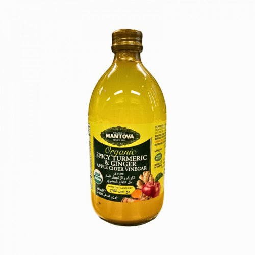 خل التفاح والكركم والزنجبيل عضوي 500 مل