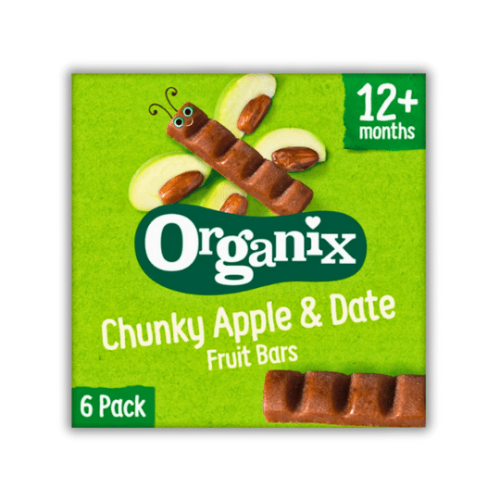 بار الفولكه بالتفاح والتمر للأطفال 6قطع - أورجانكس