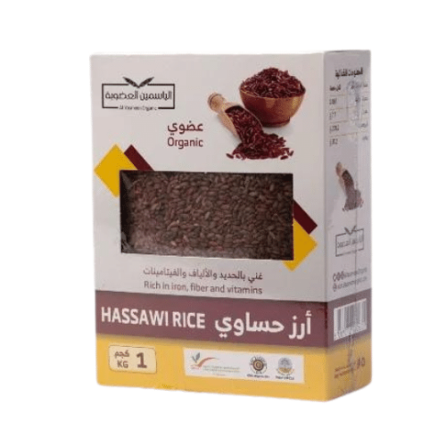 ارز حساوي عضوي 1 كيلو - مزرعة الياسمين