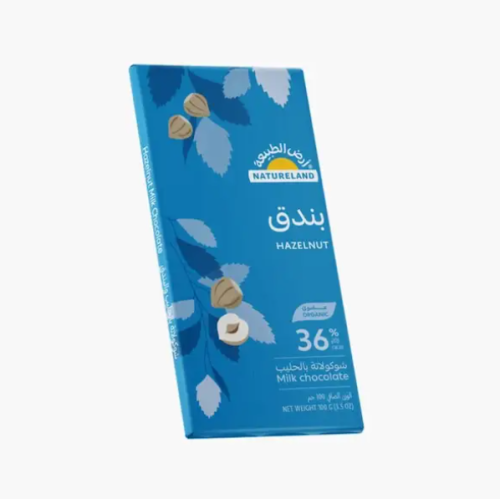 شوكولاتة بالحليب والبندق عضوي 100 جم
